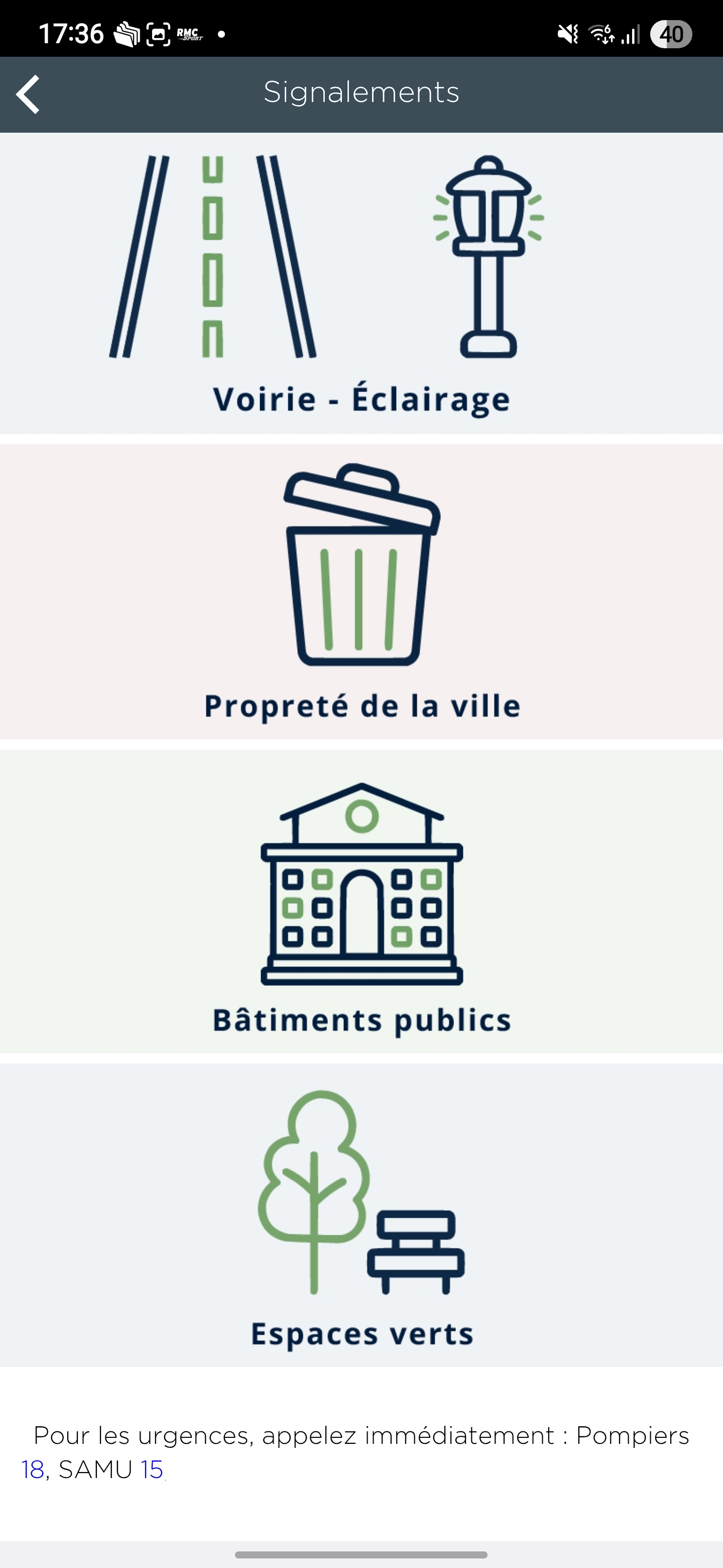 Application citoyenne — signalements